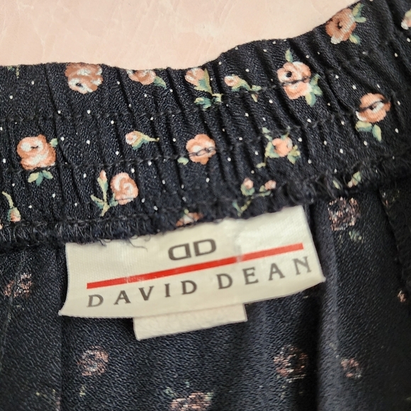 DAVID DEAN x VINTAGE 90s circle skirt in micro floral button up size 10 - Picture 5 of 8